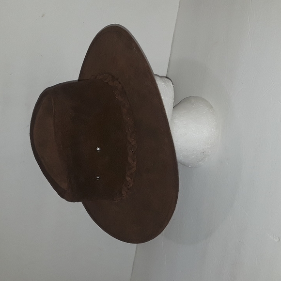 Henschel Western Hat - Etsy Canada c RARE HENSCHEL DARK SUEDE LEATHER BRAIDED BAND COWBOY HAT SZ LARGE USA